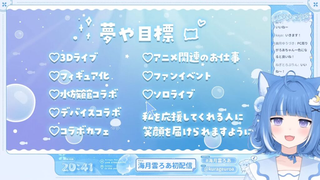 海月雲ろあの目標