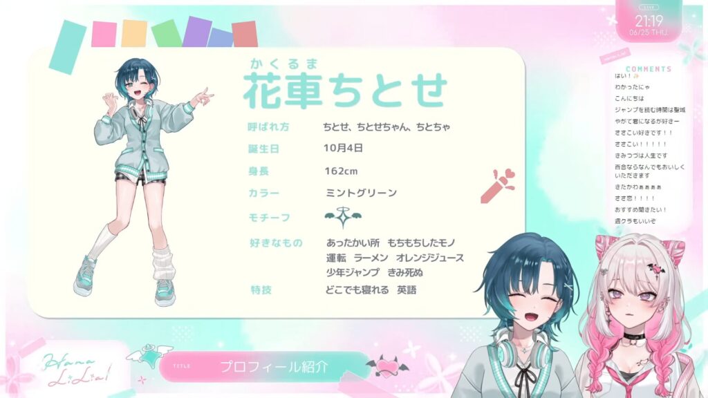 花車ちとせのプロフィール